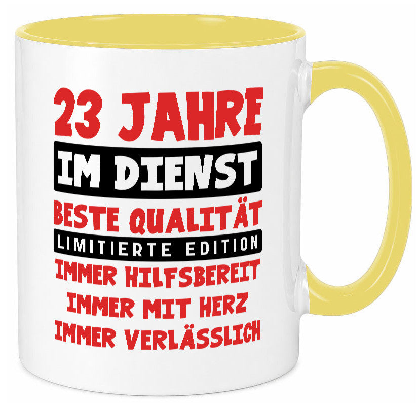 23 Jahre im Dienst | Jubiläum Arbeit v9 Humor Kollegen Büro Geschenkidee Tasse