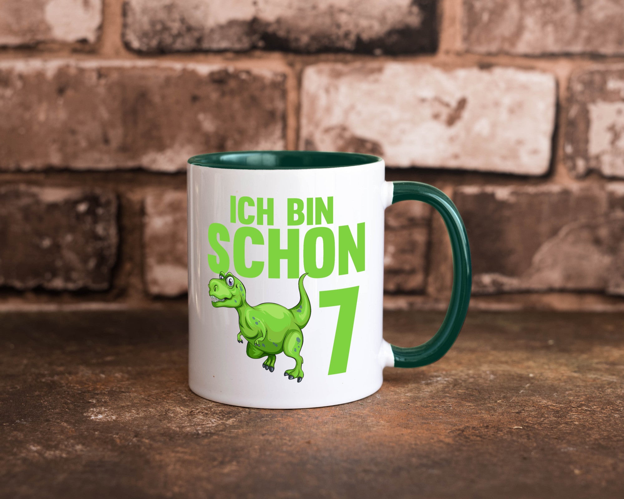7. Geburtstag | 7 Jahre Dino Dinosaurier Humor Geschenkidee Tasse