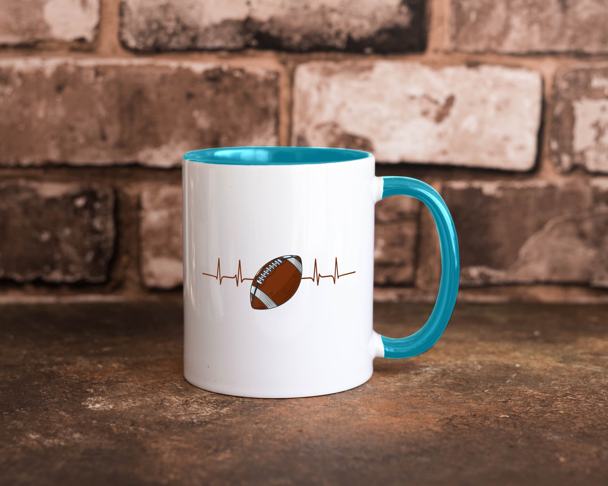 American Football Herzschlag | Footballer Superbowl Humor Geschenkidee Tasse