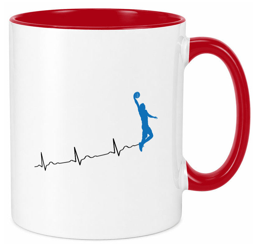 Herzschlag Basketball | Motiv Sport Ballsport Humor Geschenkidee Tasse