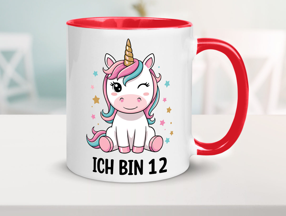 12. Geburtstag | 12 Jahre Einhorn Mädchen lustig Geschenkidee Geschenk Tasse