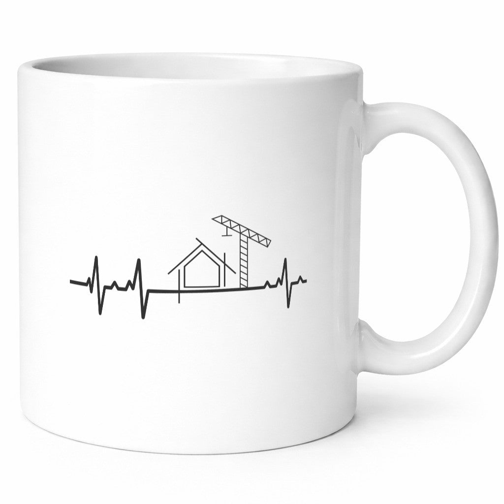 Architekt Herzschlag | Motiv Architektur Haus Bau Geschenkidee Humor Tasse