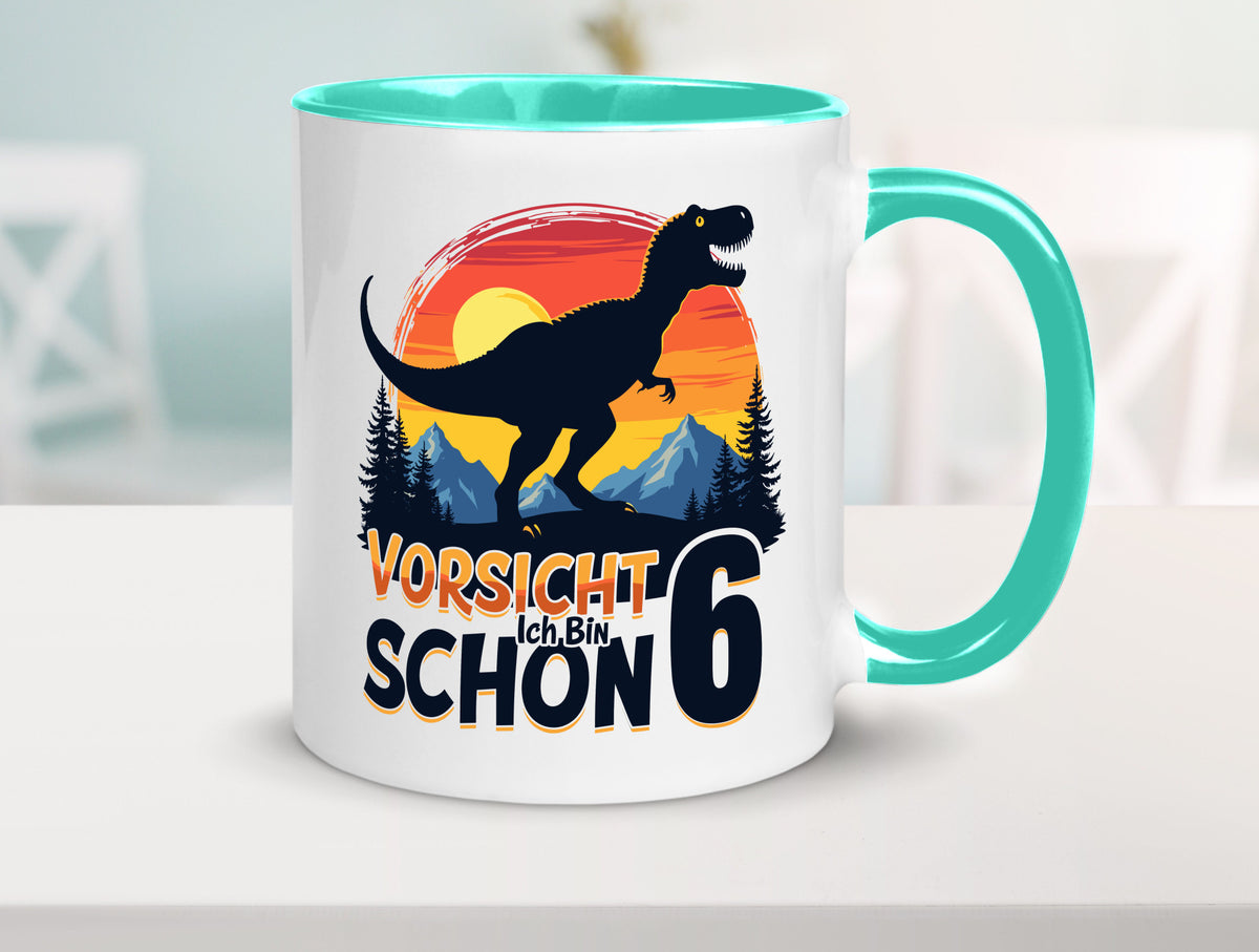 6. Geburtstag | 6 Jahre Dinosaurier Geschenkidee Humor Tasse