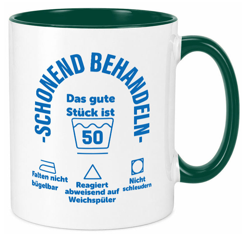 Schonend behandeln | 50 Geburtstag Humor Geschenkidee Tasse