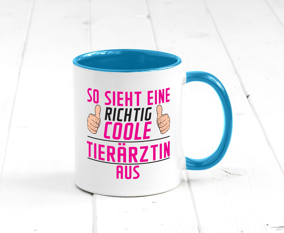 Richtig Coole Tierärztin | Mediziner Tiermedizin lustig Tierliebhaber Humor Tasse