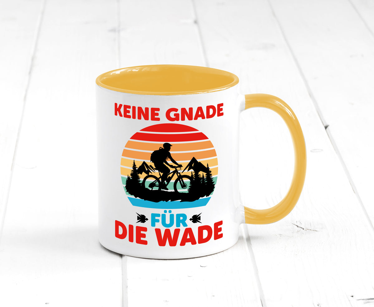 Keine Knade für die Wade | BMX Renrad Biker v2 lustig Humor Geschenkidee Tasse