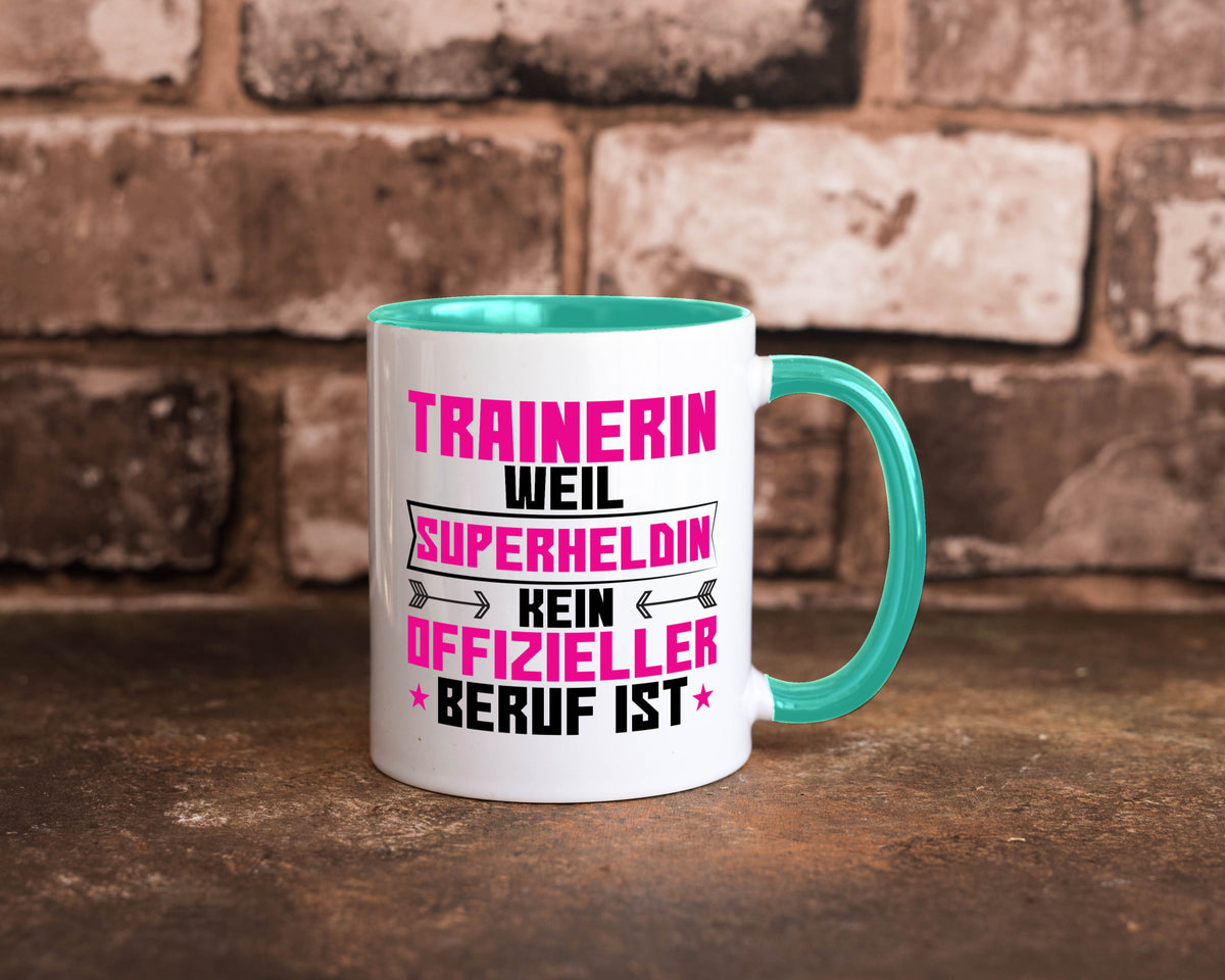 Superheldin Trainerin | Sportverein Humor Geschenkidee Tasse
