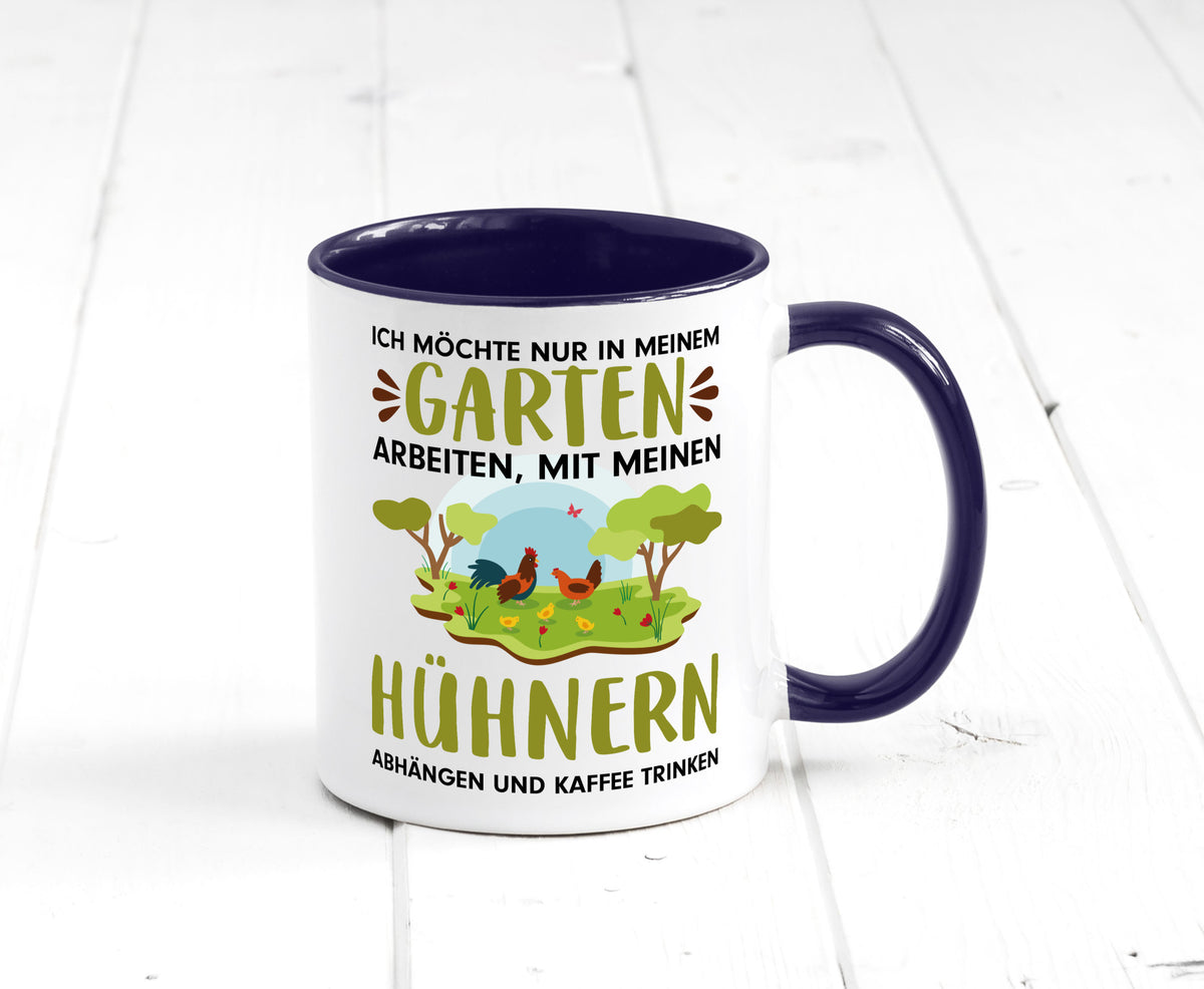 Garten Hühner | Gartenarbeit Tasse Bauernhof Spruch lustiger Geschenk Arbeit