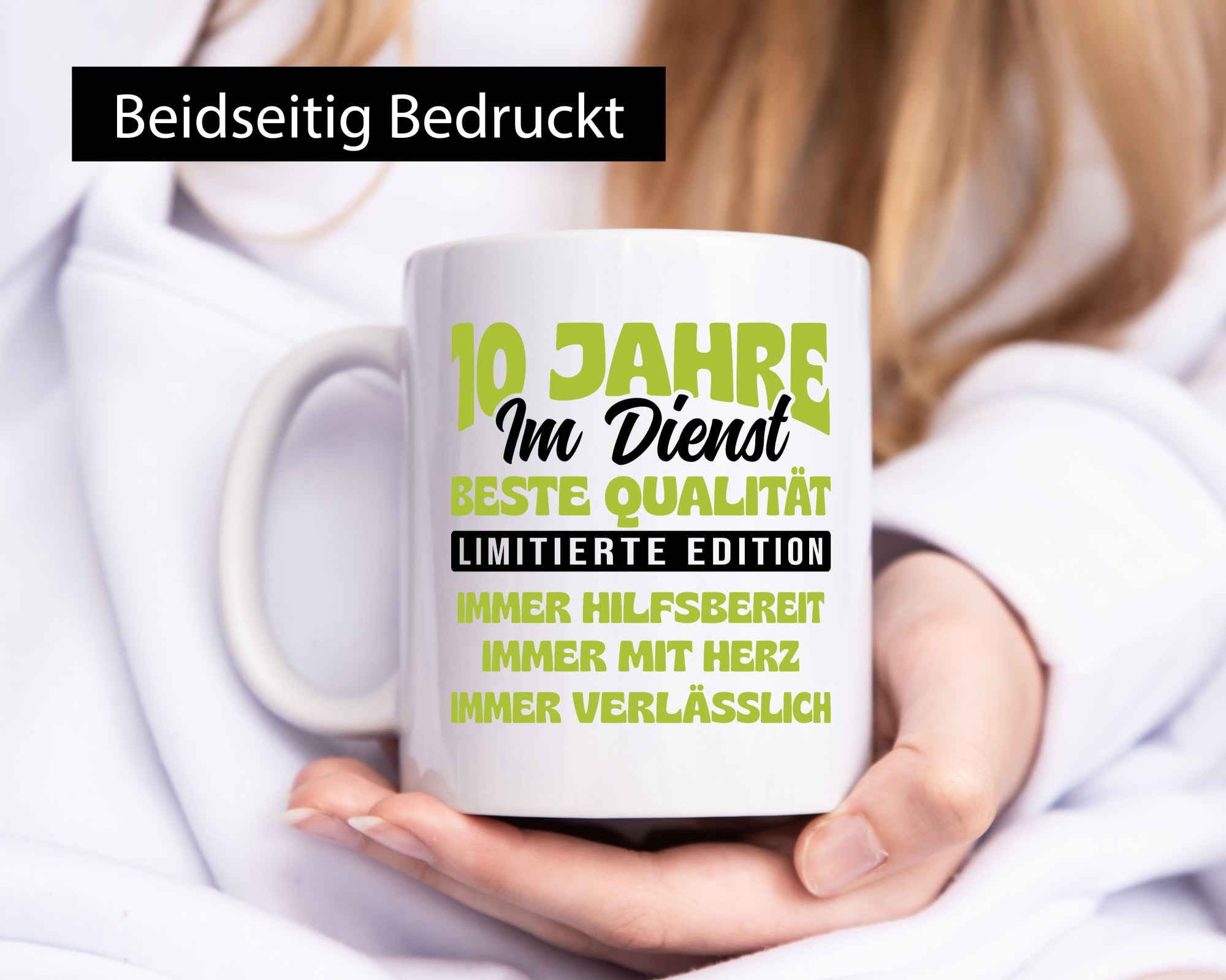 10 Jahre im Dienst | Jubiläum Arbeit v4 Geschenkidee Kollegen Büro Humor Tasse