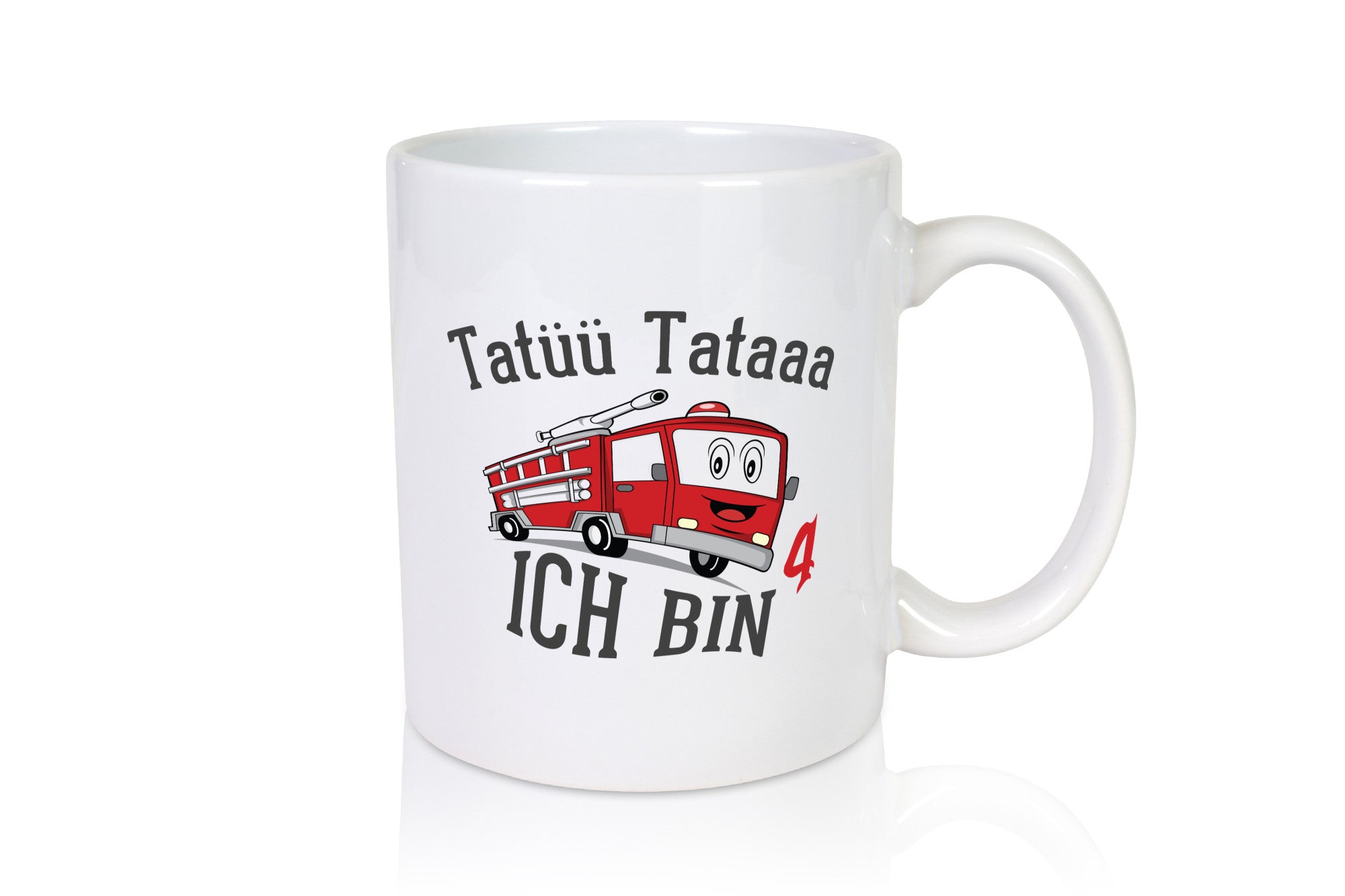 Tatüüü Tataaa ich bin 4 | 4. Geburtstag Feuerwehr lustig Geschenkidee Geschenk