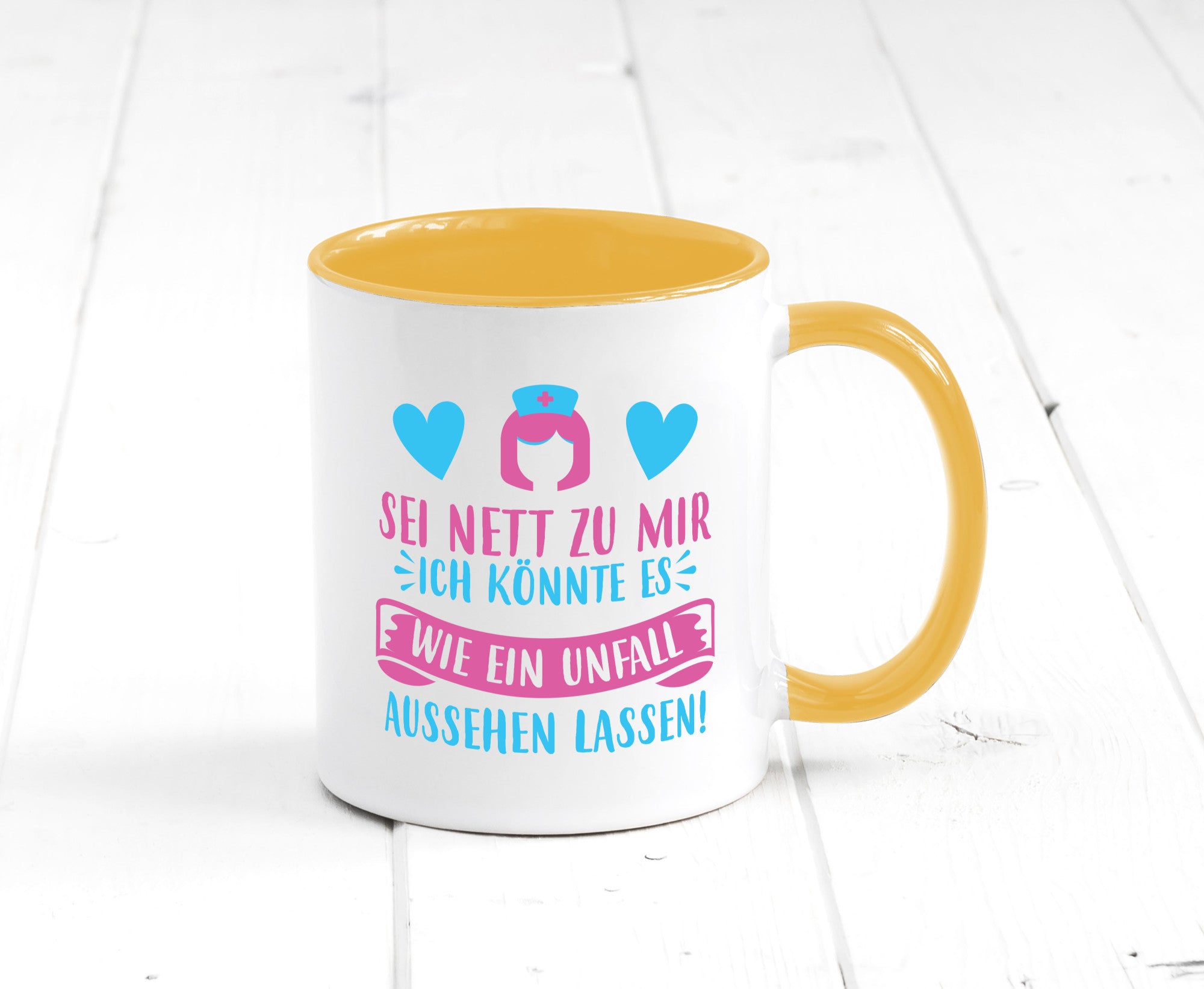 Sei nett, könnte wie ein Unfall aussehen | Kopf lustiger Spruch Geschenk Humor