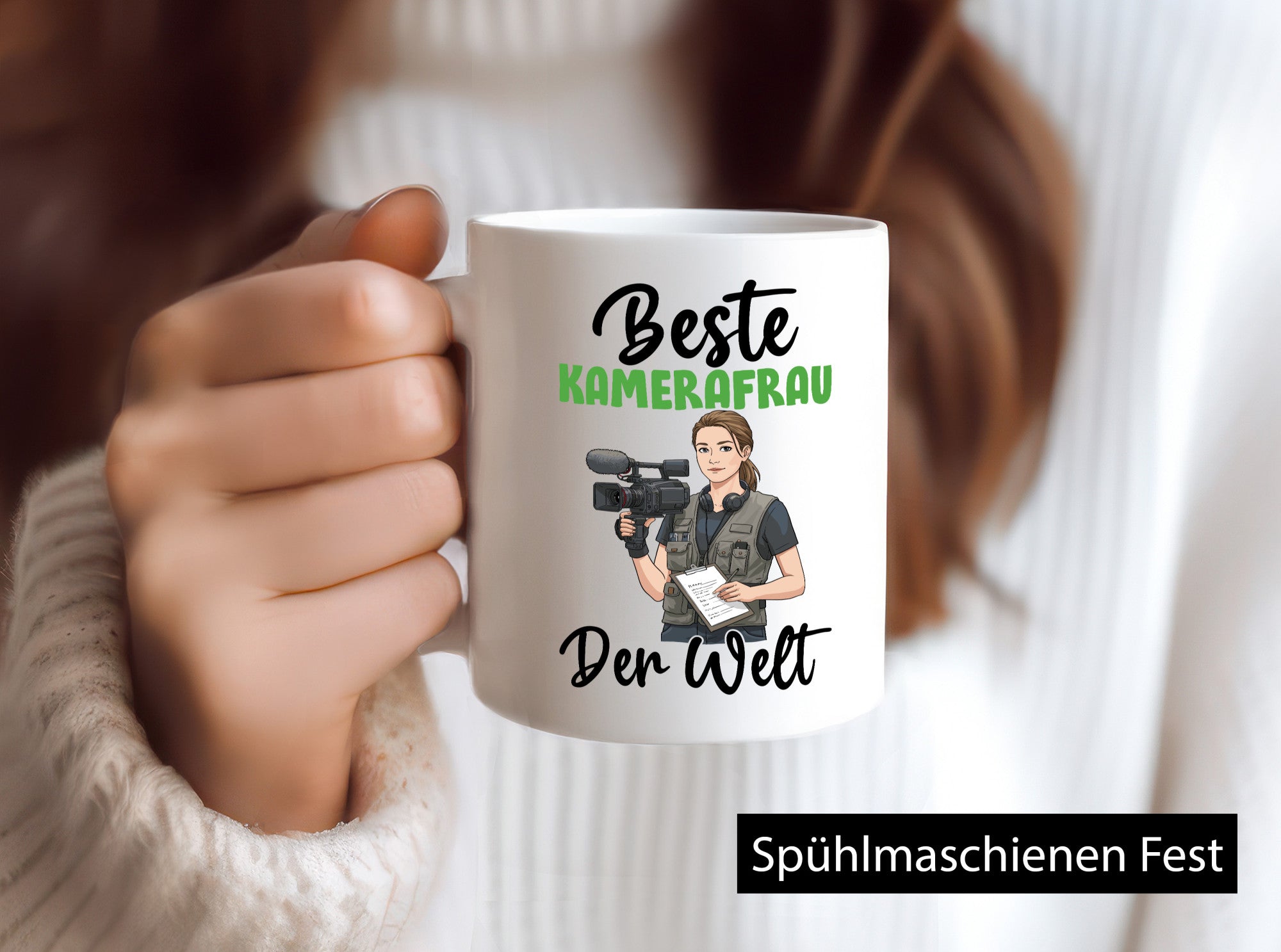Beste Kamerafrau | Kamera v2 lustiger Spruch Geschenk Humor Geschenkidee Tasse