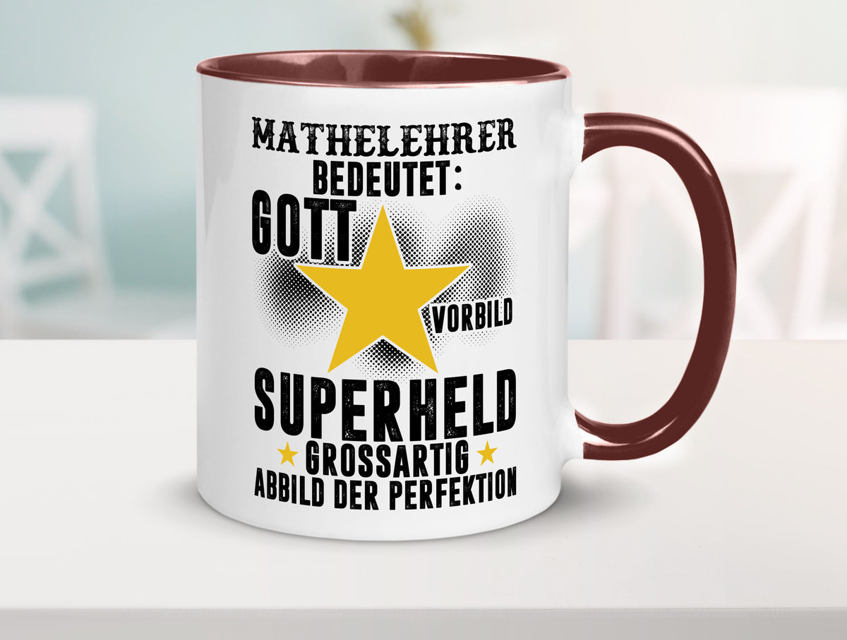 Bedeutung von Mathelehrer | Lehrer Mathe Humor Geschenkidee Tasse