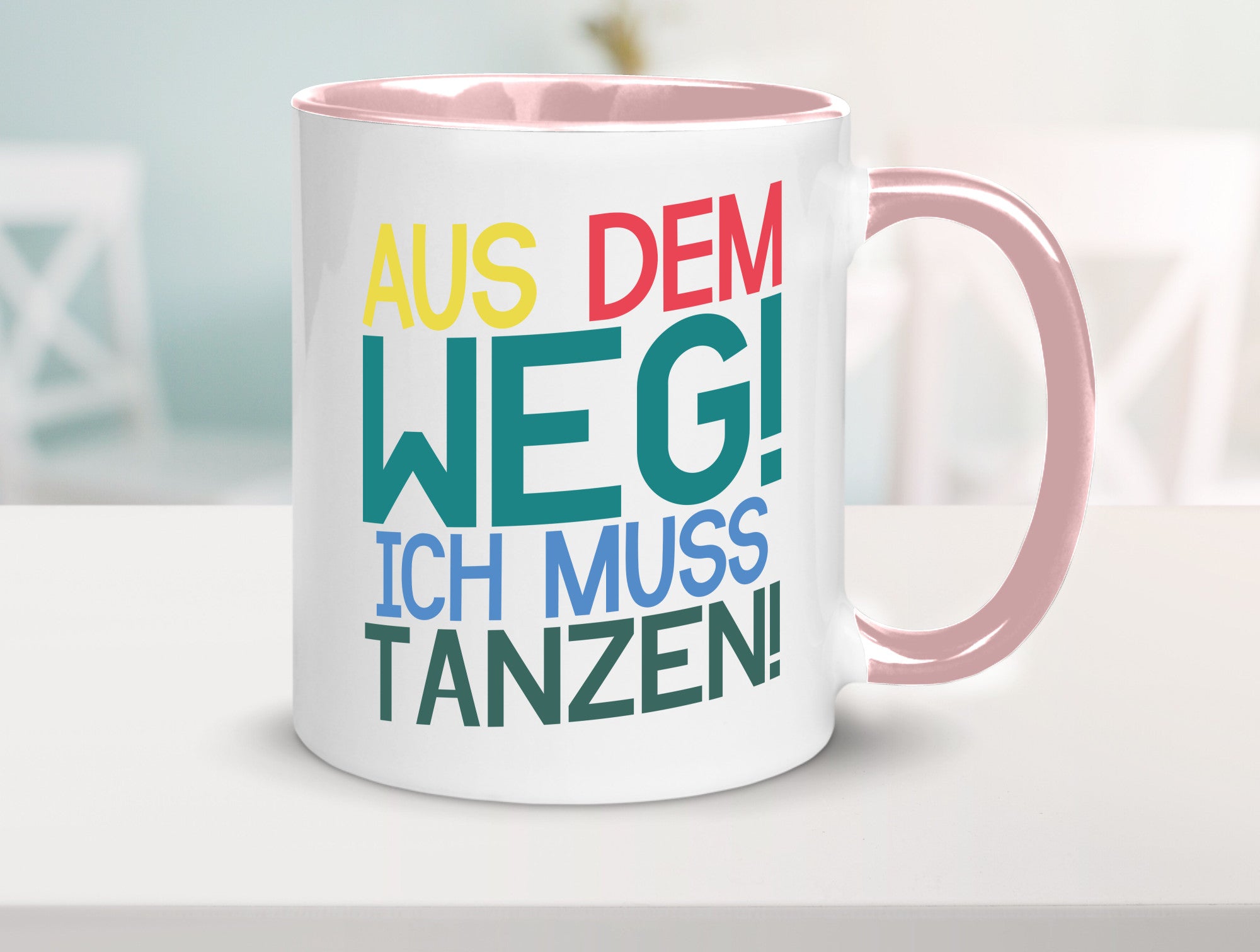 Aus dem Weg ich muss tanzen | Party Rausch Dancen Geschenkidee Humor Tasse