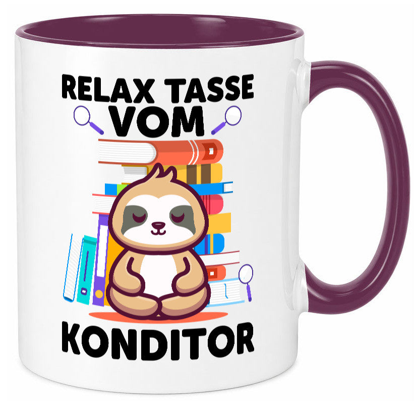 Relax Tasse: Konditor | Konditorei lustiger Spruch Geschenk Humor Geschenkidee