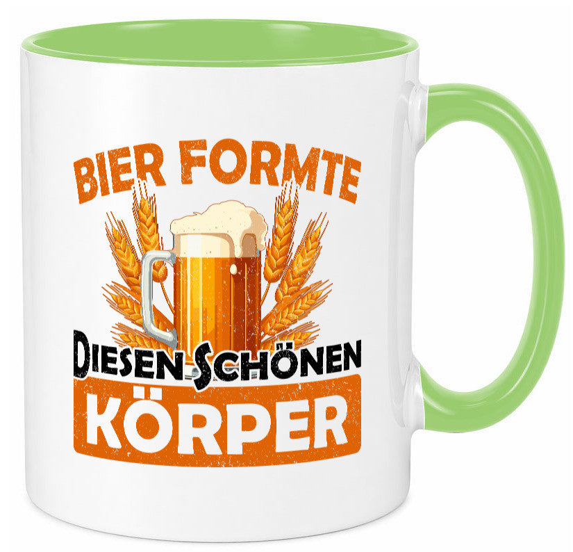Bier förmte diesen Körper | bierliebhaber v2 Humor Geschenkidee Tasse