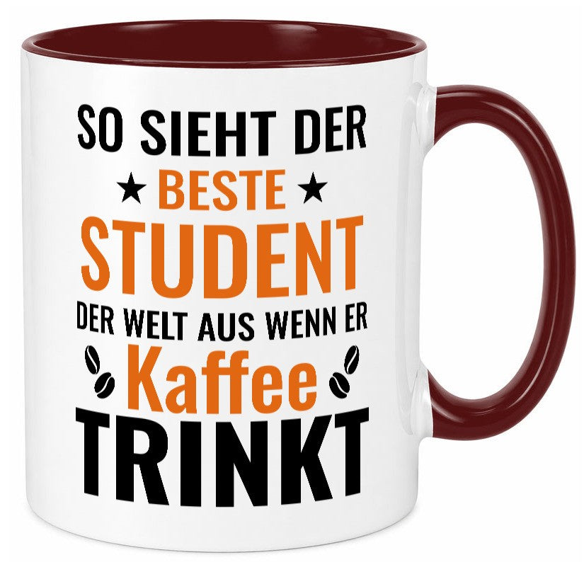 Kaffee trinkt: Student | Universität Uni Studium Humor Geschenkidee Tasse