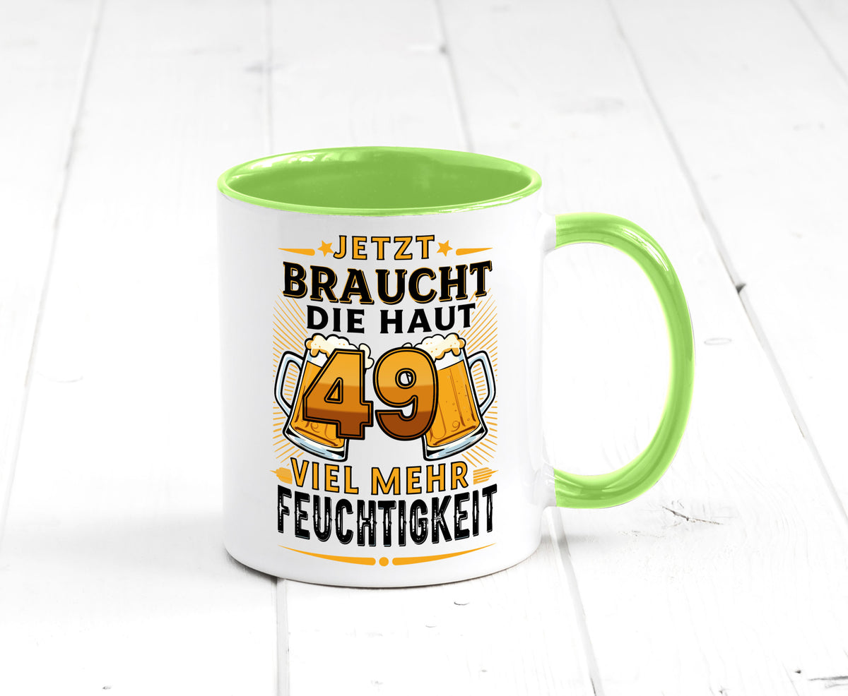 49 braucht die haut mehr Feuchtigkeit | 49. Geburtstag Geschenkidee Humor Tasse