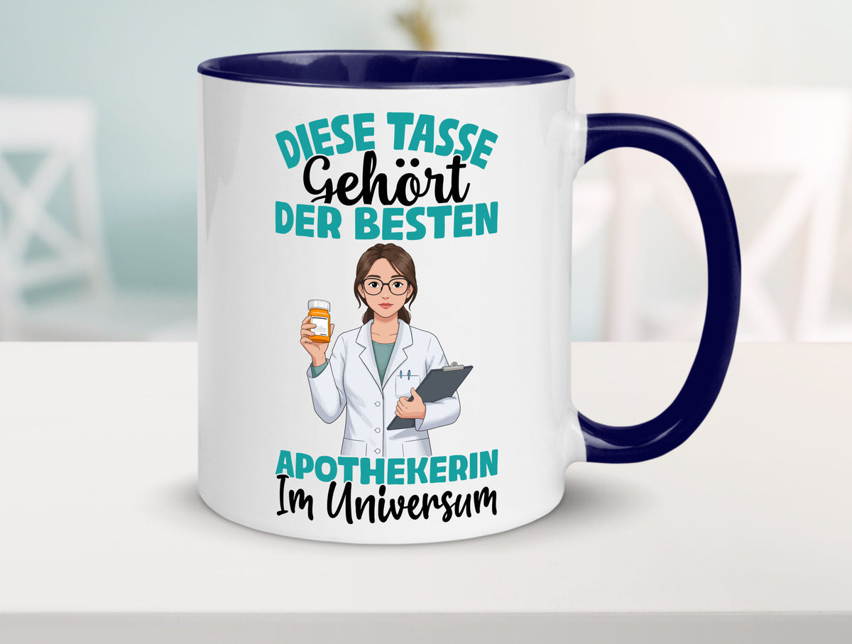Im Universum: Apothekerin | Apotheke Pharmazie lustiger Spruch Geschenk Humor Tasse