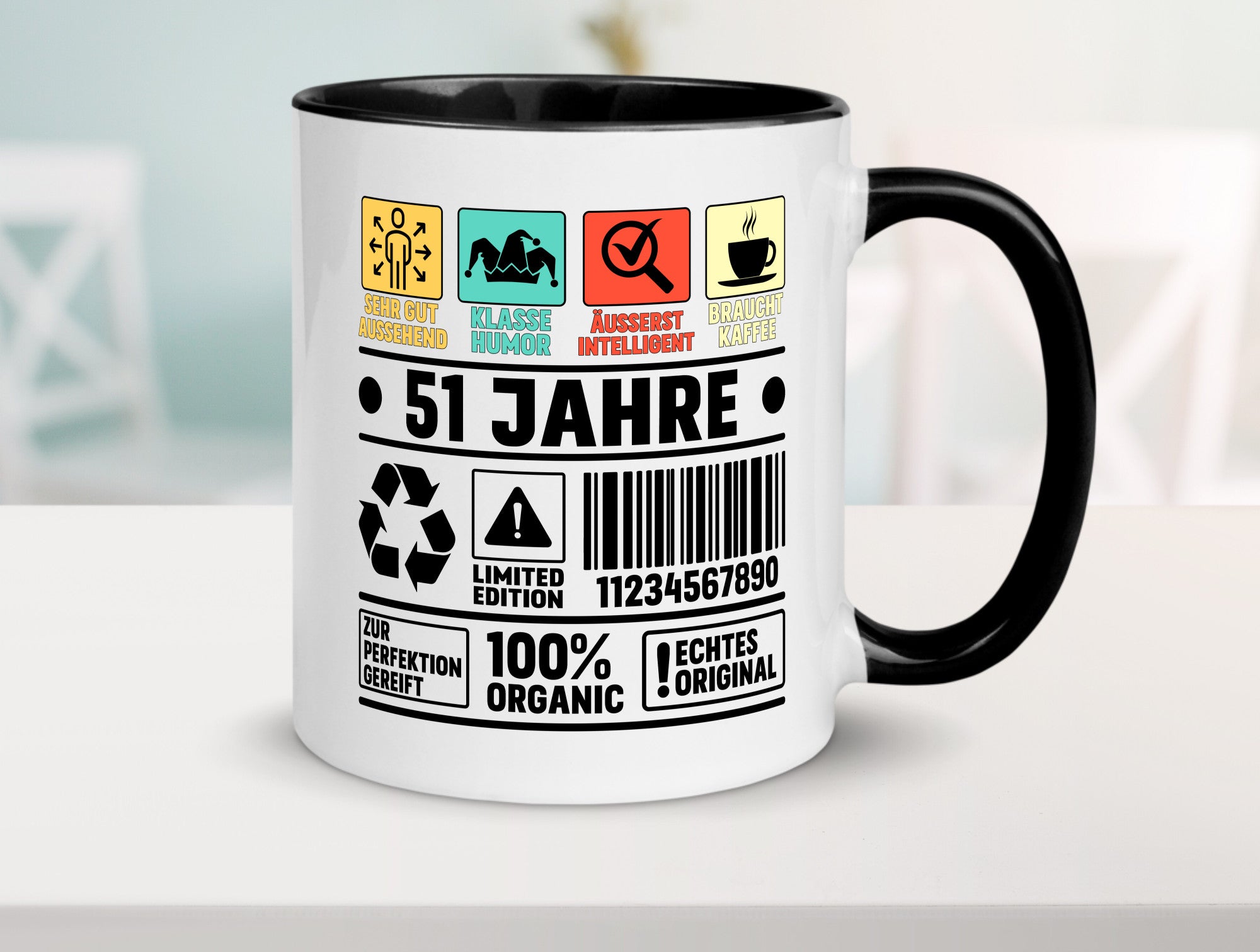 51. Geburtstag | 51 Jahre Humor Limited Edition Geschenkidee Tasse