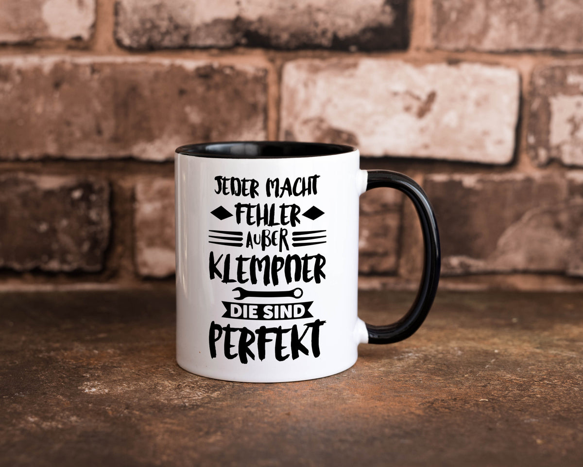 Jeder macht fehler nur Klempner sind Perfekt Humor Geschenkidee Tasse