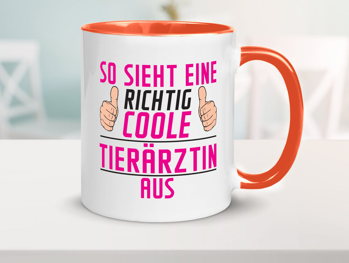 Richtig Coole Tierärztin | Mediziner Tiermedizin lustig Tierliebhaber Humor Tasse