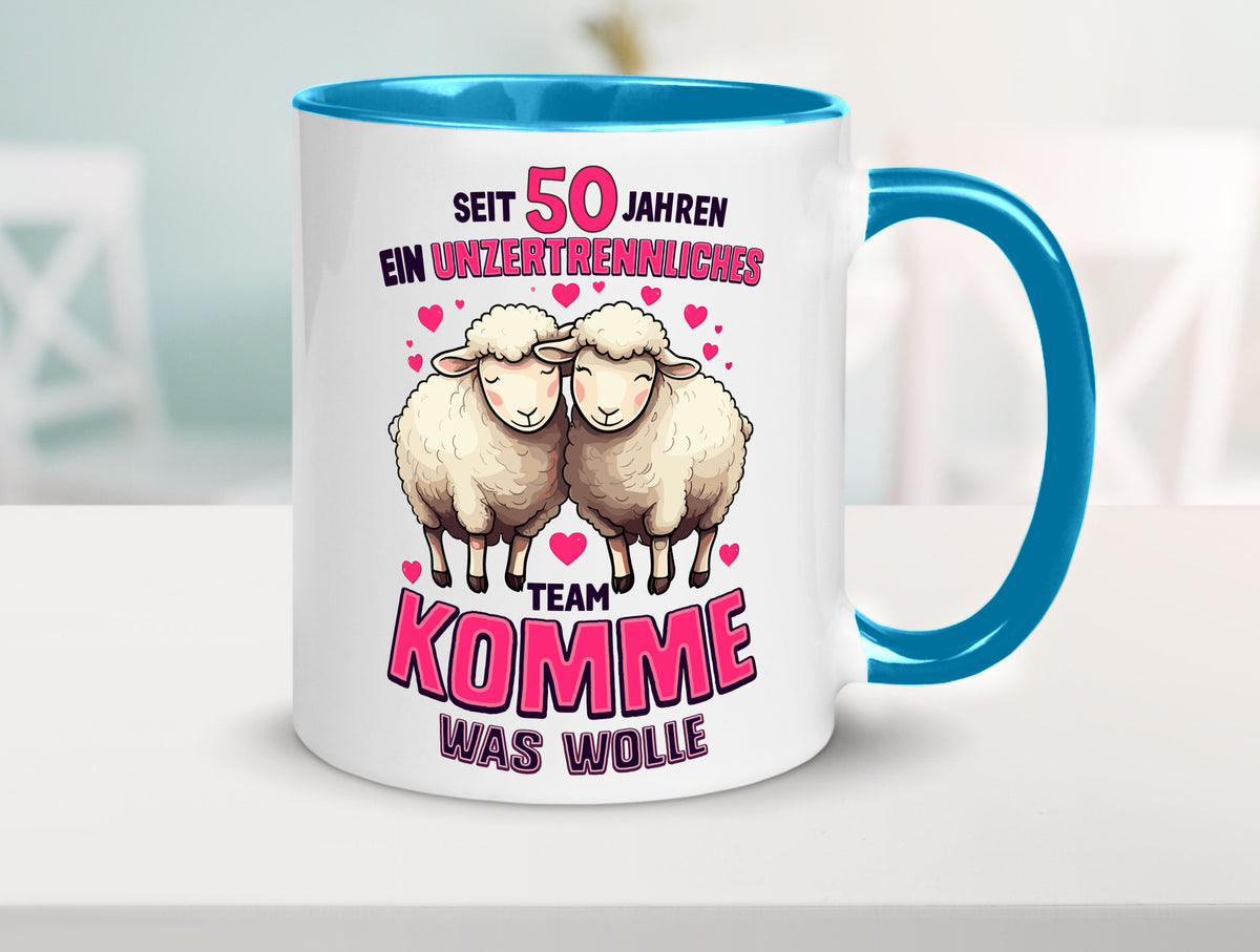 50 Jahre Verheiratet | ein Team Ehepaar Geschenk Humor Geschenkidee lustiger Tasse