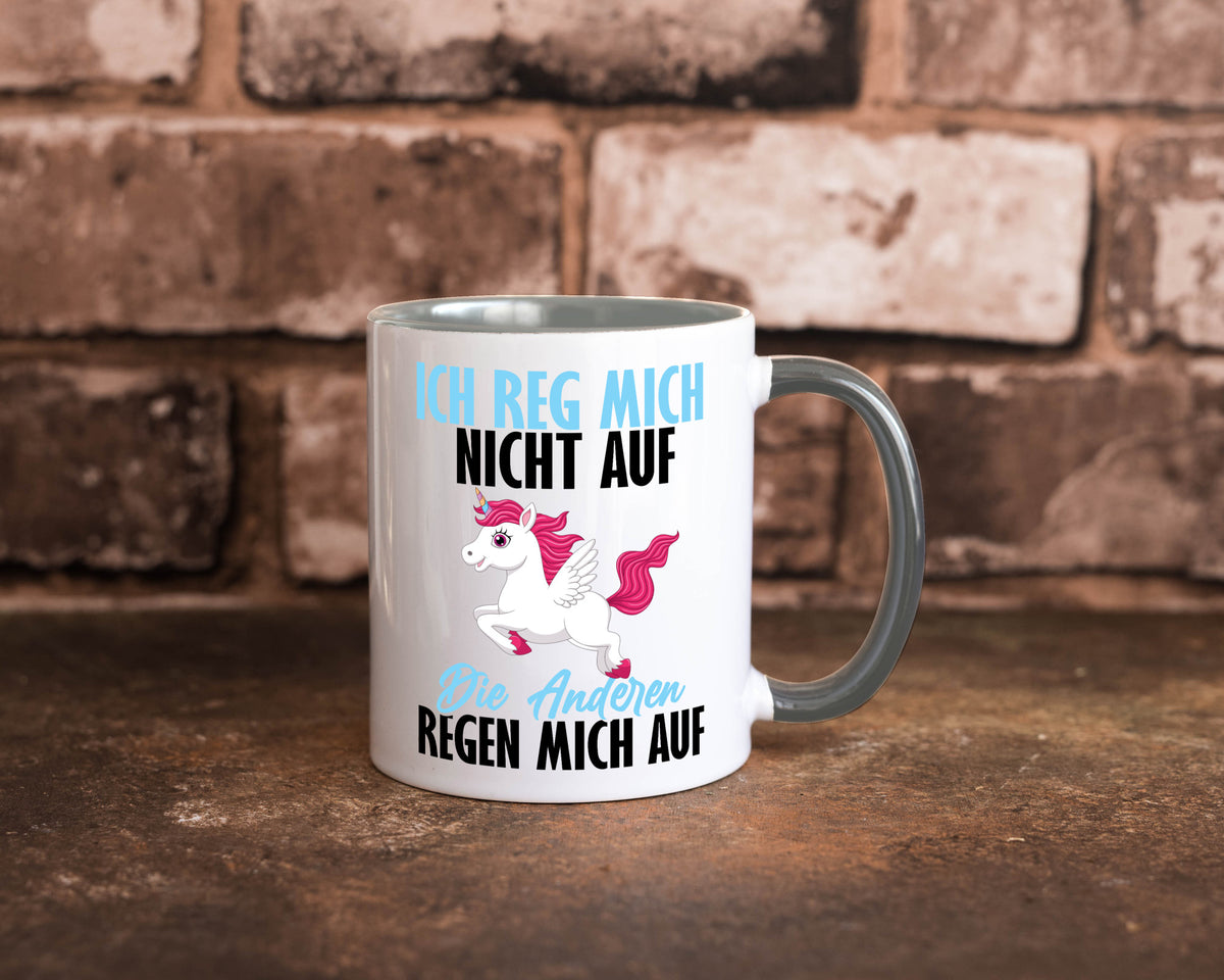 Ich reg mich nicht auf lustiger Spruch Geschenk Humor Geschenkidee Tasse