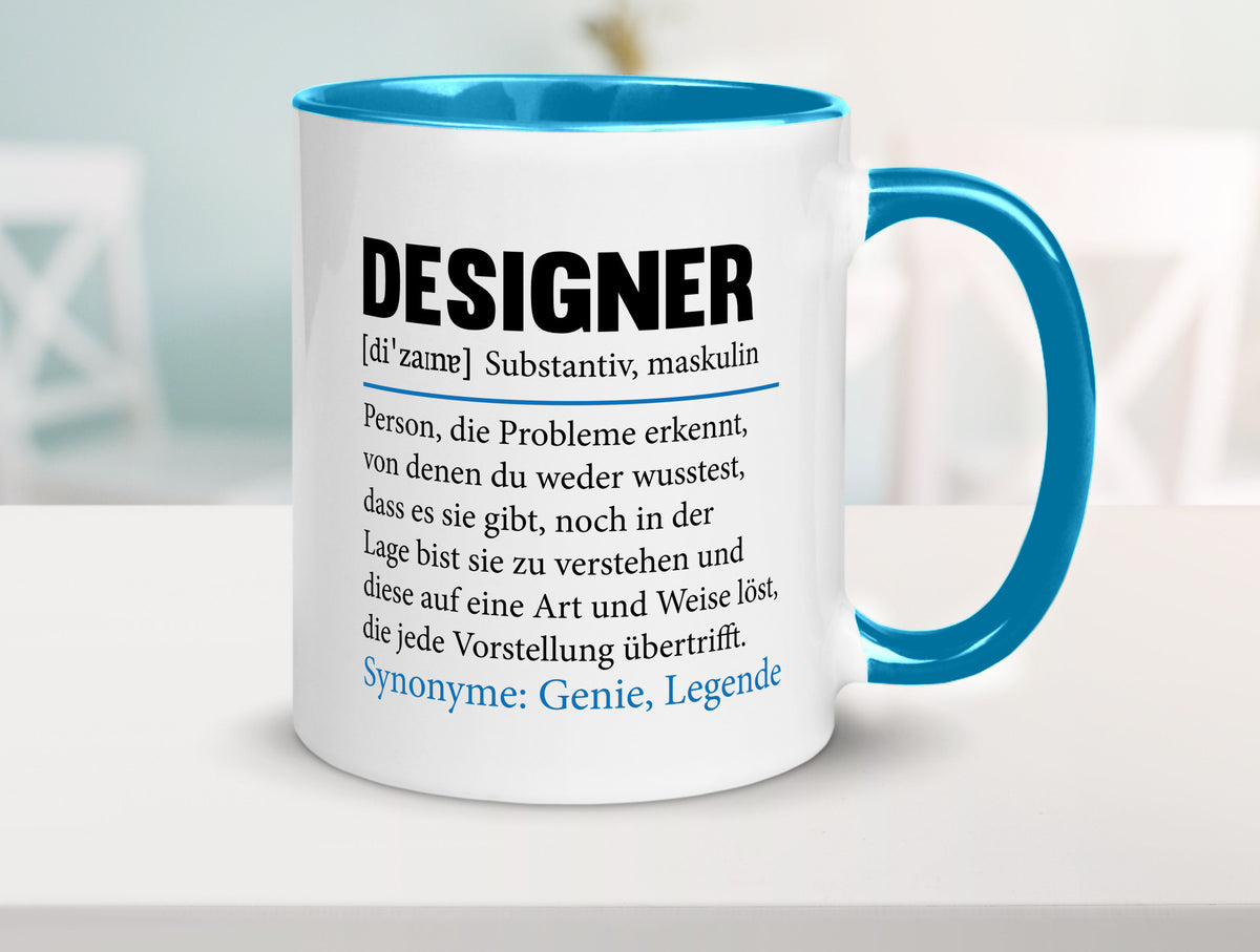 Designer Beruf | Gestalter Medien Schmuck Mode Geschenk Arbeit Kollegen Büro Tasse