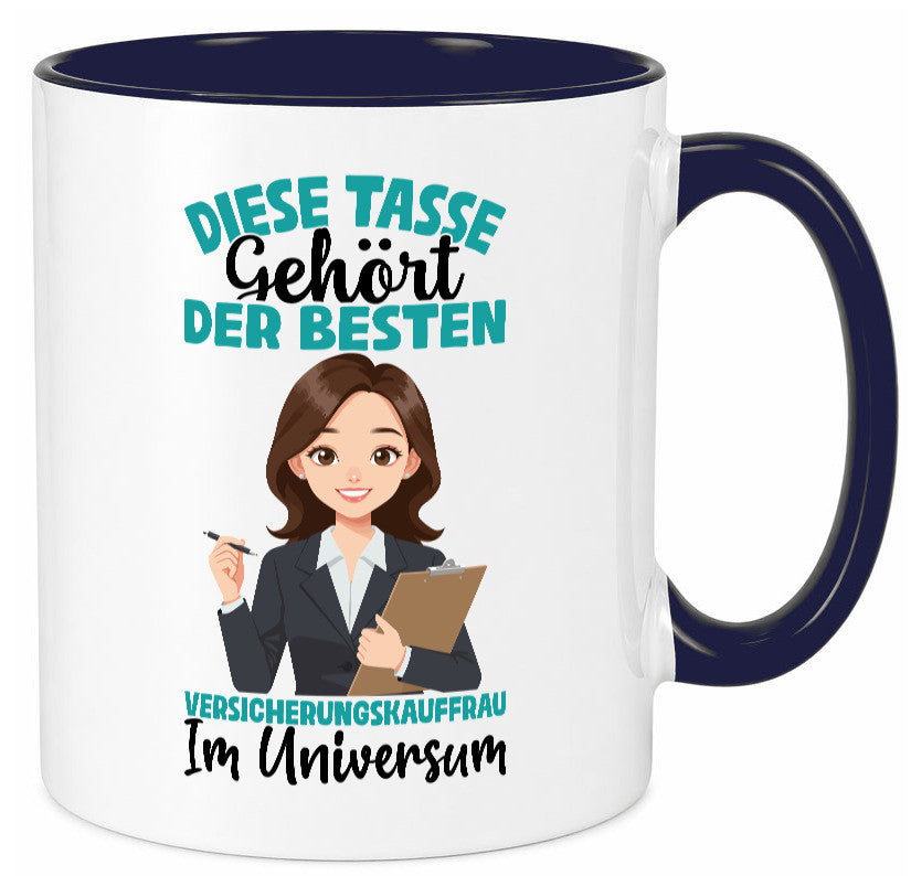 Im Universum: Versicherungskauffrau | Kauffrau lustig Humor Geschenkidee Tasse