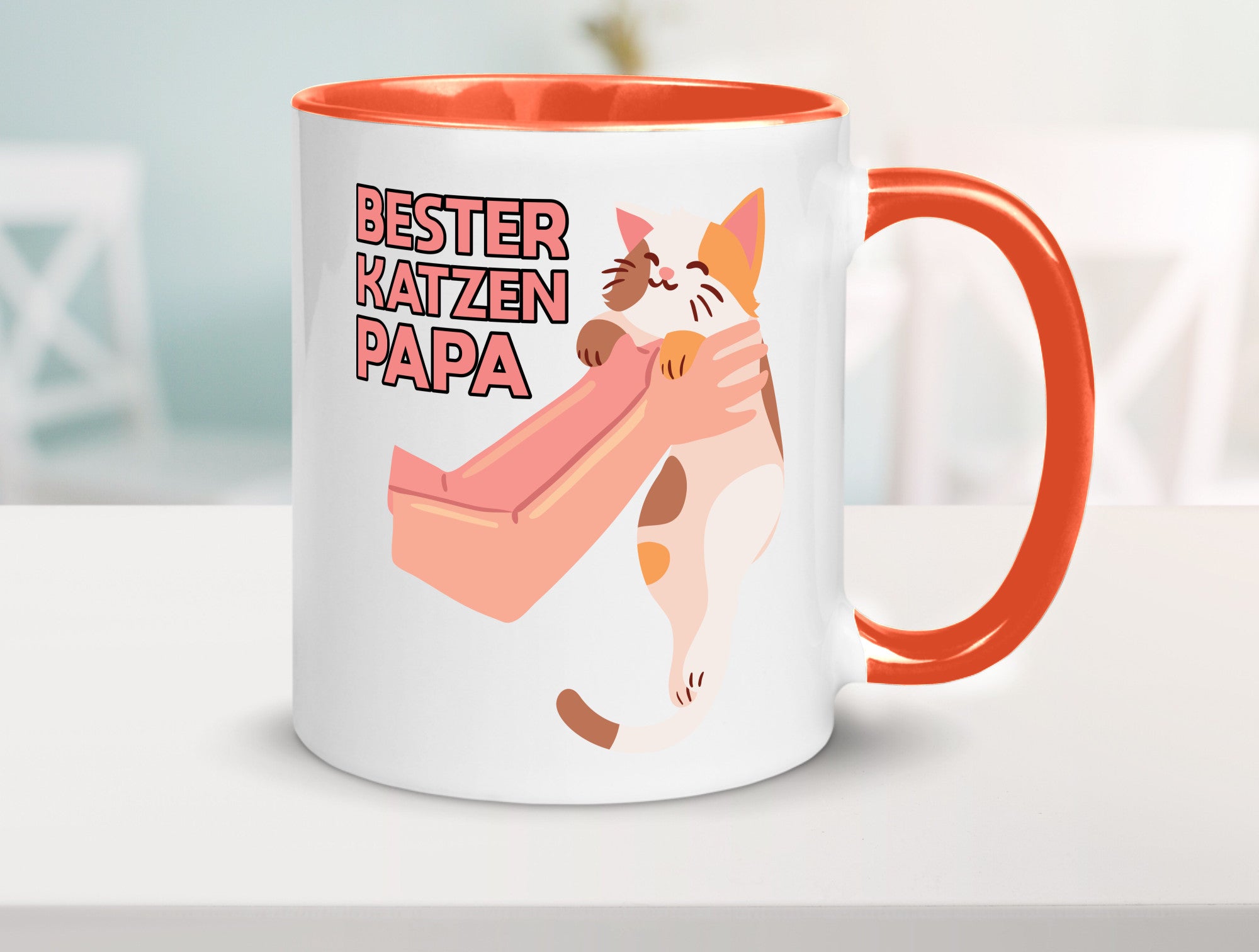 Bester Katzenpapa | Katze Gabel Geschenk Tierliebhaber Humor lustiger Spruch