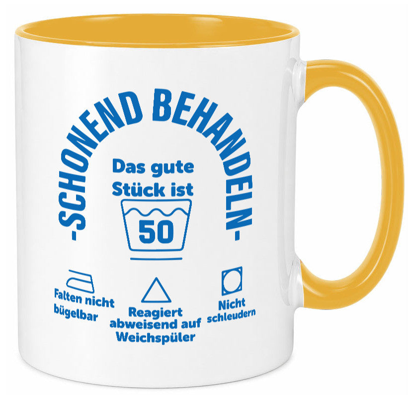 Schonend behandeln | 50 Geburtstag Humor Geschenkidee Tasse