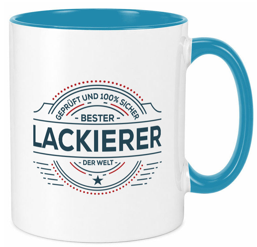Geprüft und sicher: Lackierer | Definition lackieren Geschenk Humor Tasse