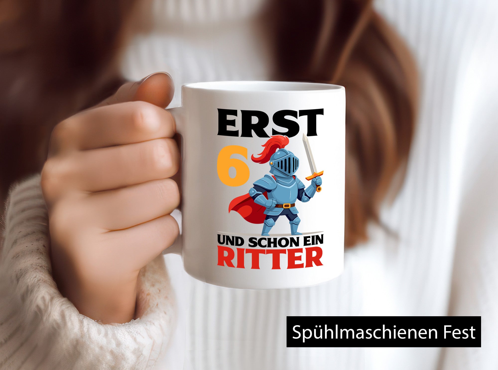 6. Geburtstag | 6 Jahre und schon ein Ritter lustige Geschenkidee Geschenk Tasse