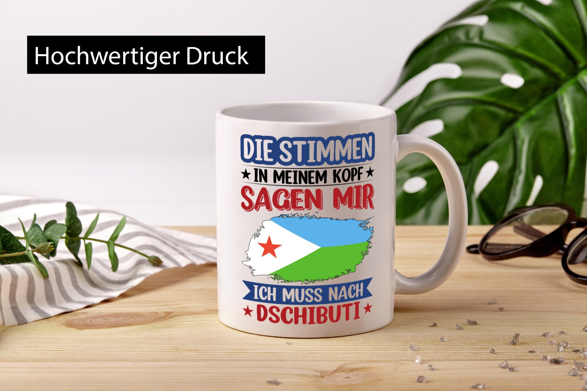 Dschibuti | Urlaub Stimmen in meinem Kopf Traumland Humor Geschenkidee Tasse