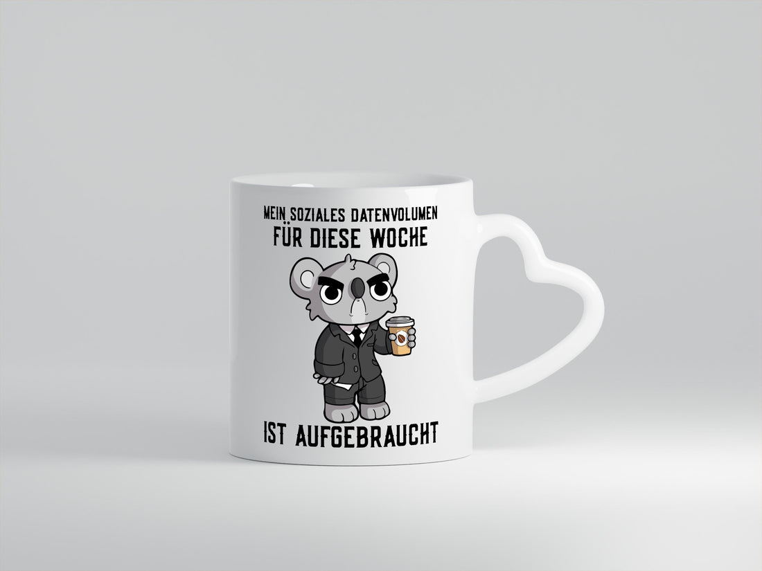 Soziales Datenvolumen | wütender Bär Einzelgänger Nerd Geschenkidee Humor Tasse