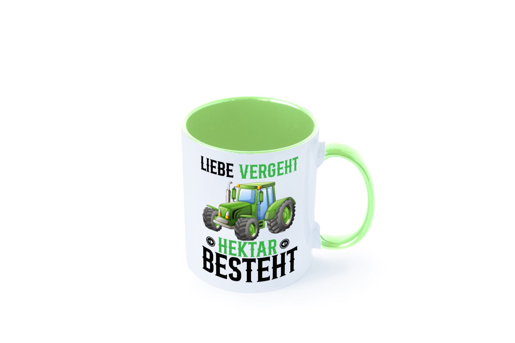 Liebe vergeht Hektar besteht | Traktor Bauer landwirt Humor Geschenkidee Tasse