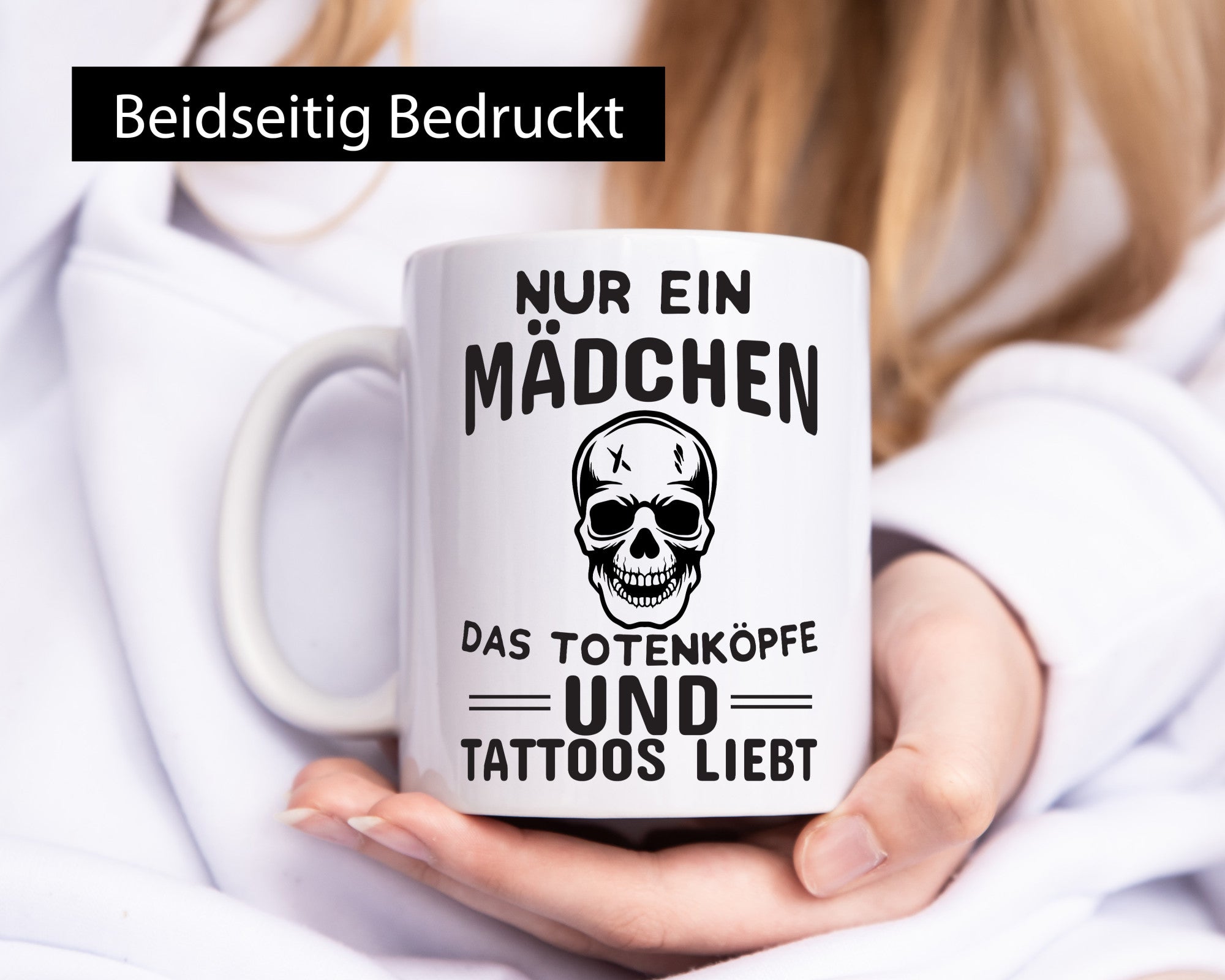Totenköpfe und Tattoos lustiger Spruch Geschenk Humor Geschenkidee Tasse