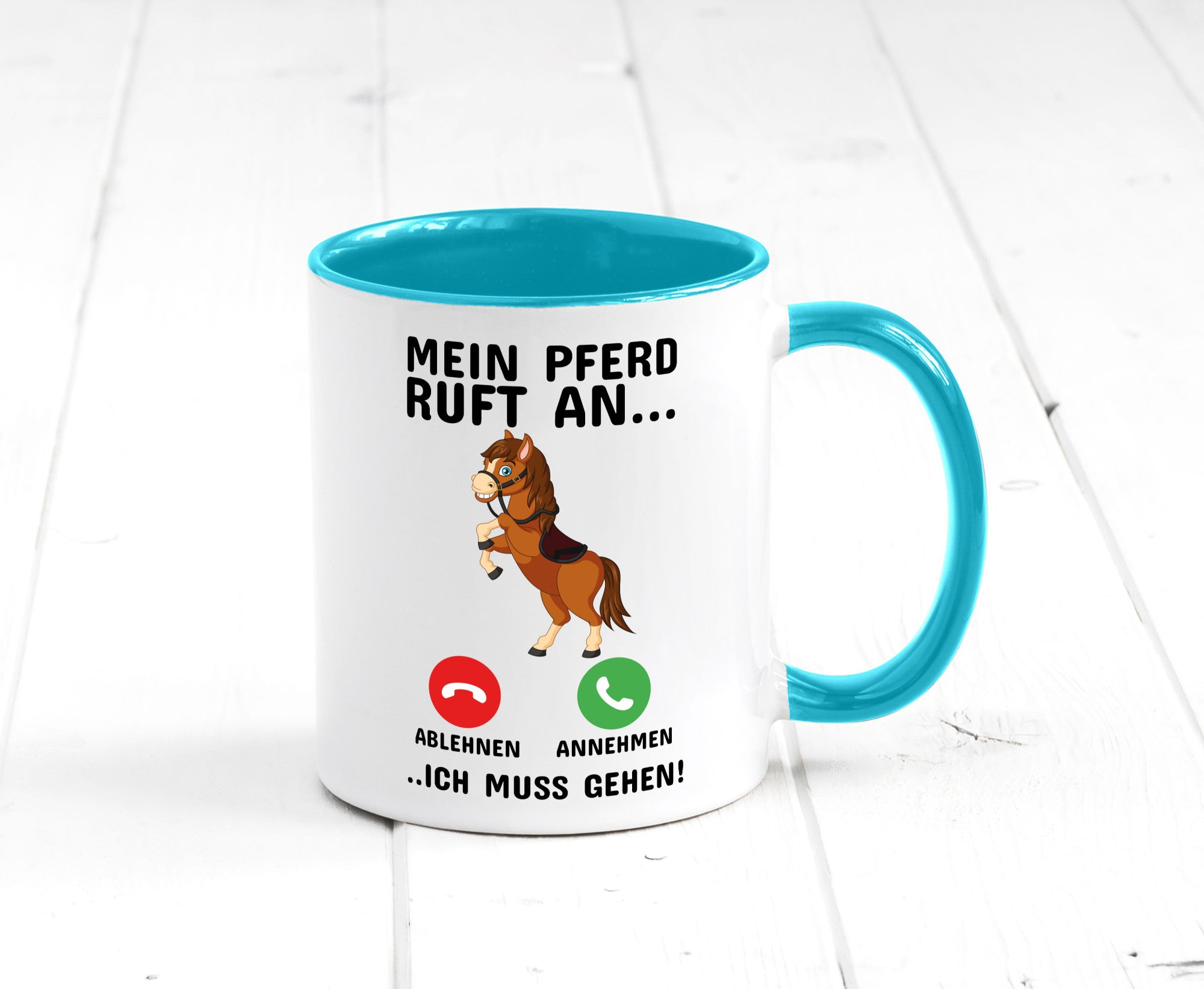Mein Pferd ruft an Humor Geschenkidee Tasse