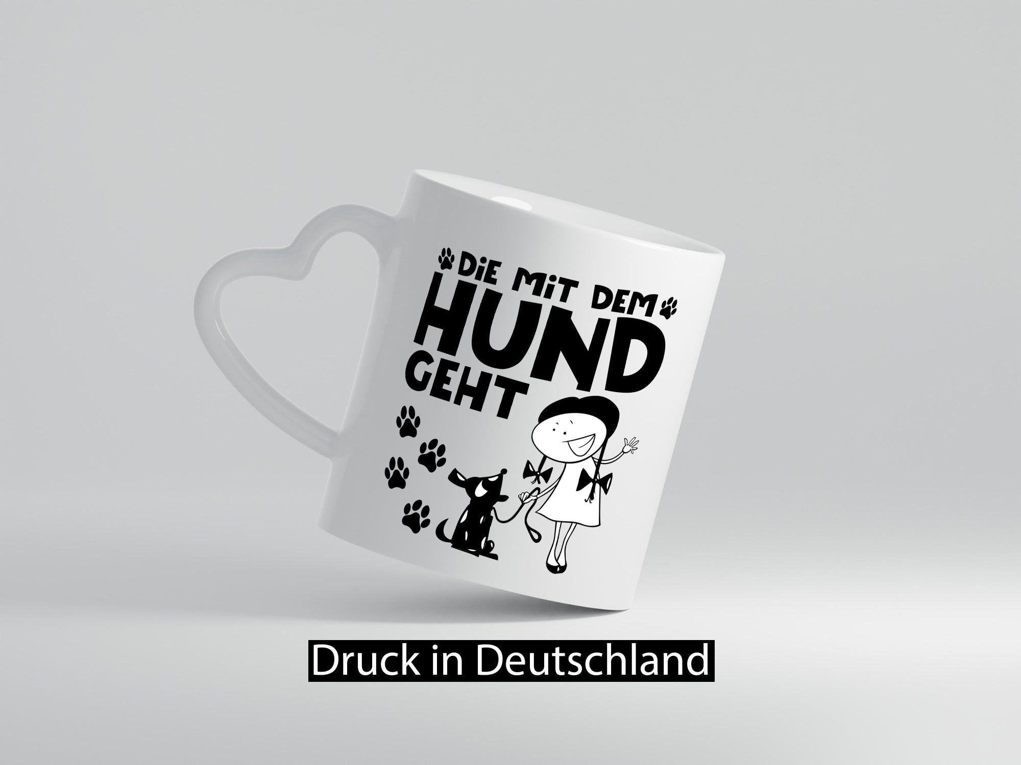 Die mit dem Hund geht | Hundeliebhaber Geschenk Tierliebhaber Humor lustiger
