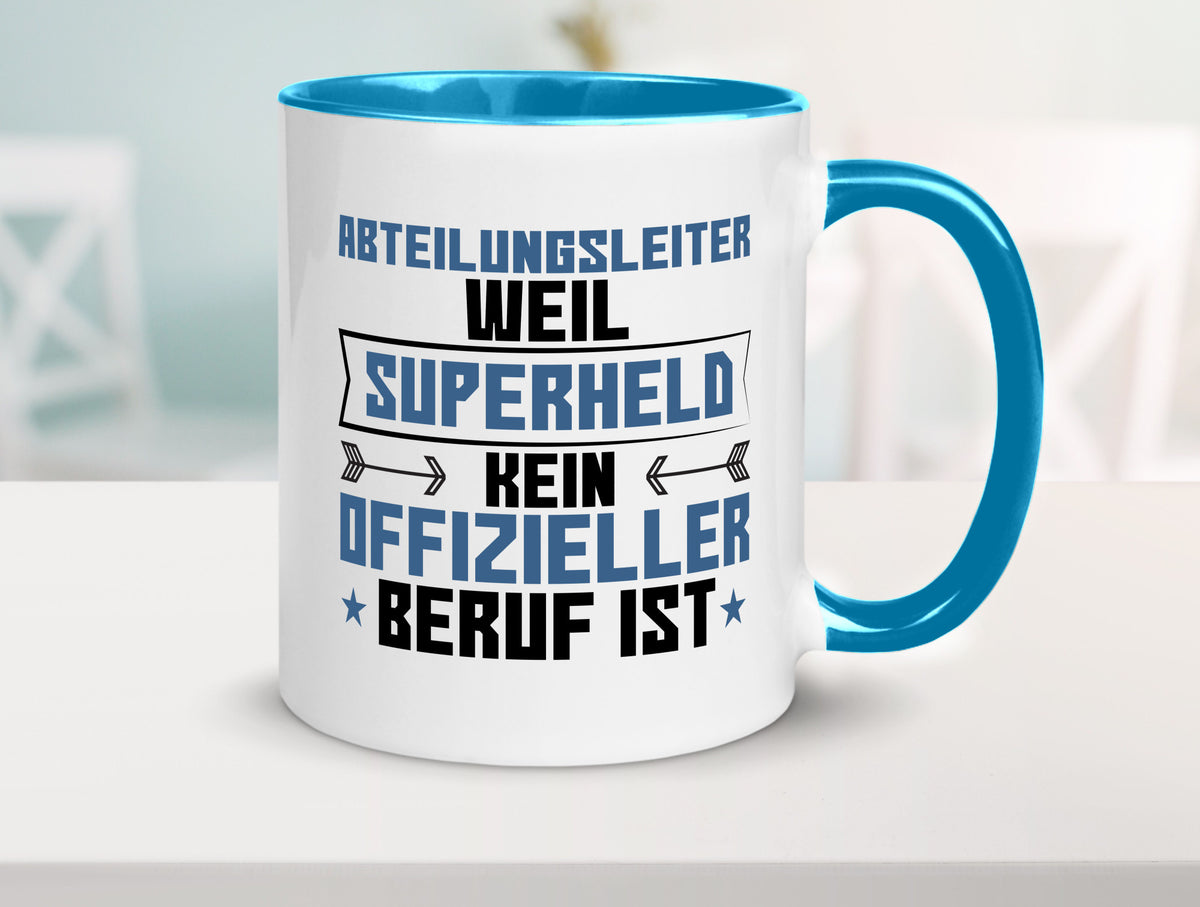 Superheld Abteilungsleiter| Führungskraft Geschenkidee Humor Tasse