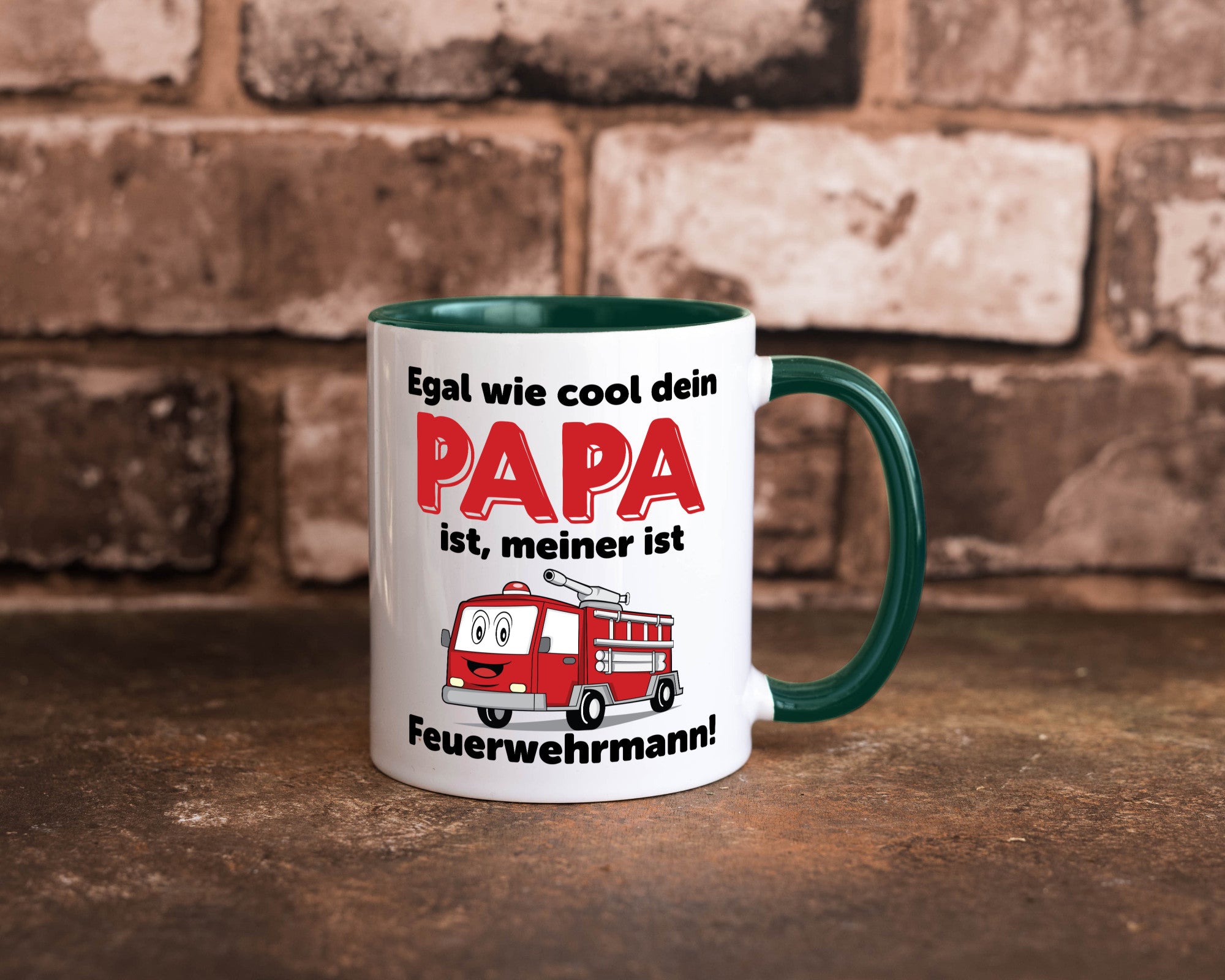 Cooler Papa | Feuerwehrmann Bester der Welt Humor Geschenkidee Tasse