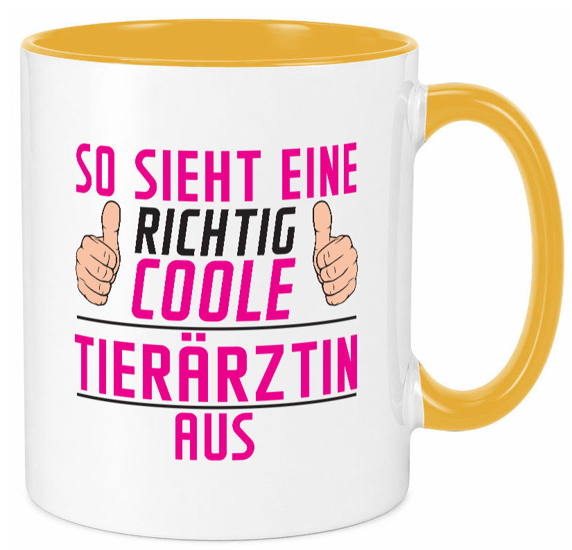 Richtig Coole Tierärztin | Mediziner Tiermedizin lustig Tierliebhaber Humor Tasse
