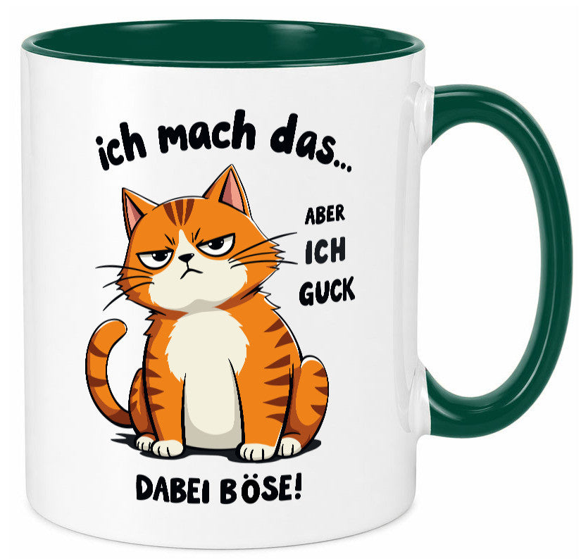 Ich guck dabei Böse | Katze Ironie Geschenk Tierliebhaber Humor lustiger Spruch Tasse
