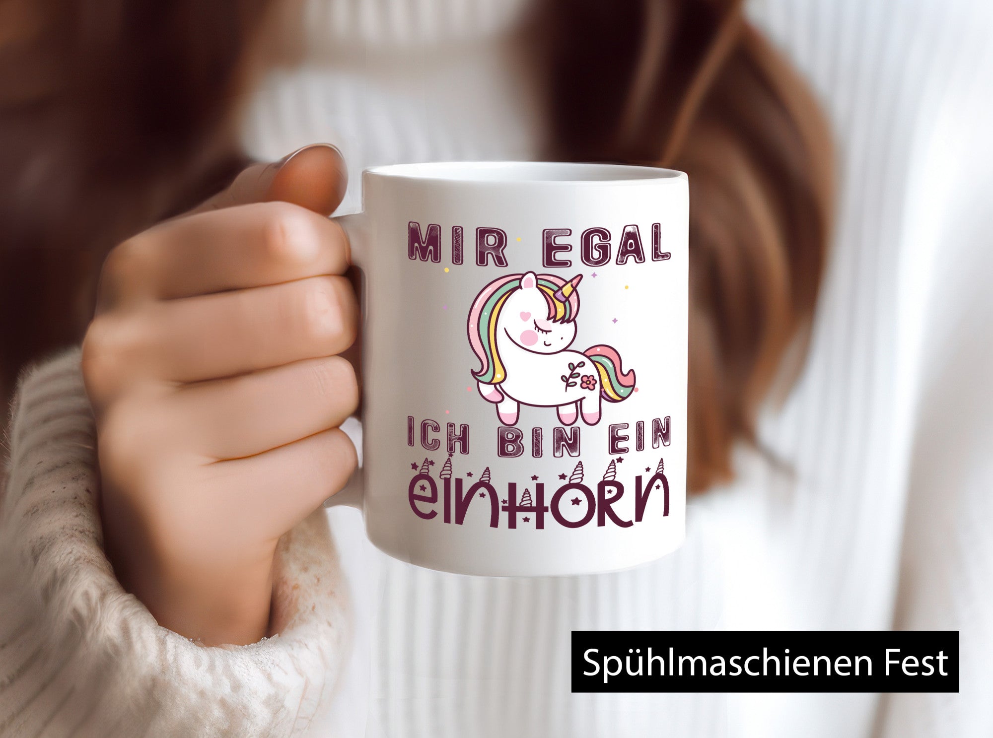 Mir egal ich bin ein einhorn | Süß Humor Geschenkidee Tasse