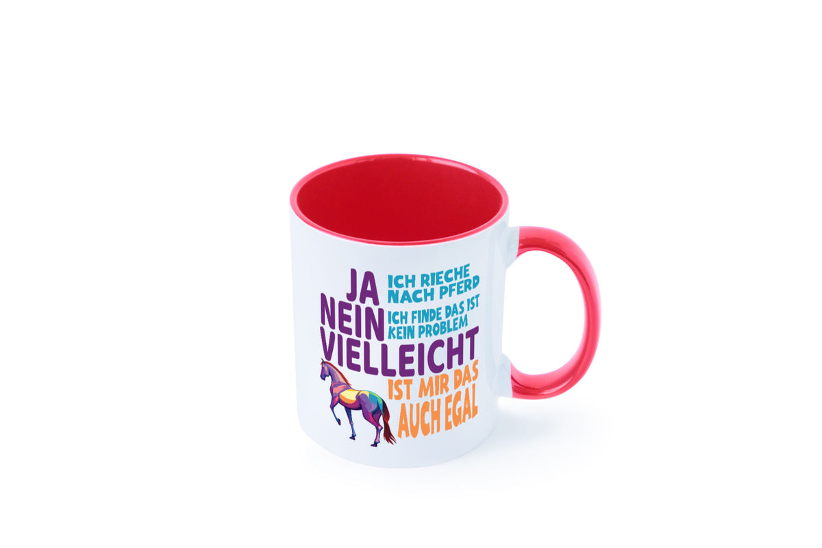 Ja ich Rieche nach Pferd | Reiten Pferdestall lustiger Spruch Geschenk Humor Tasse