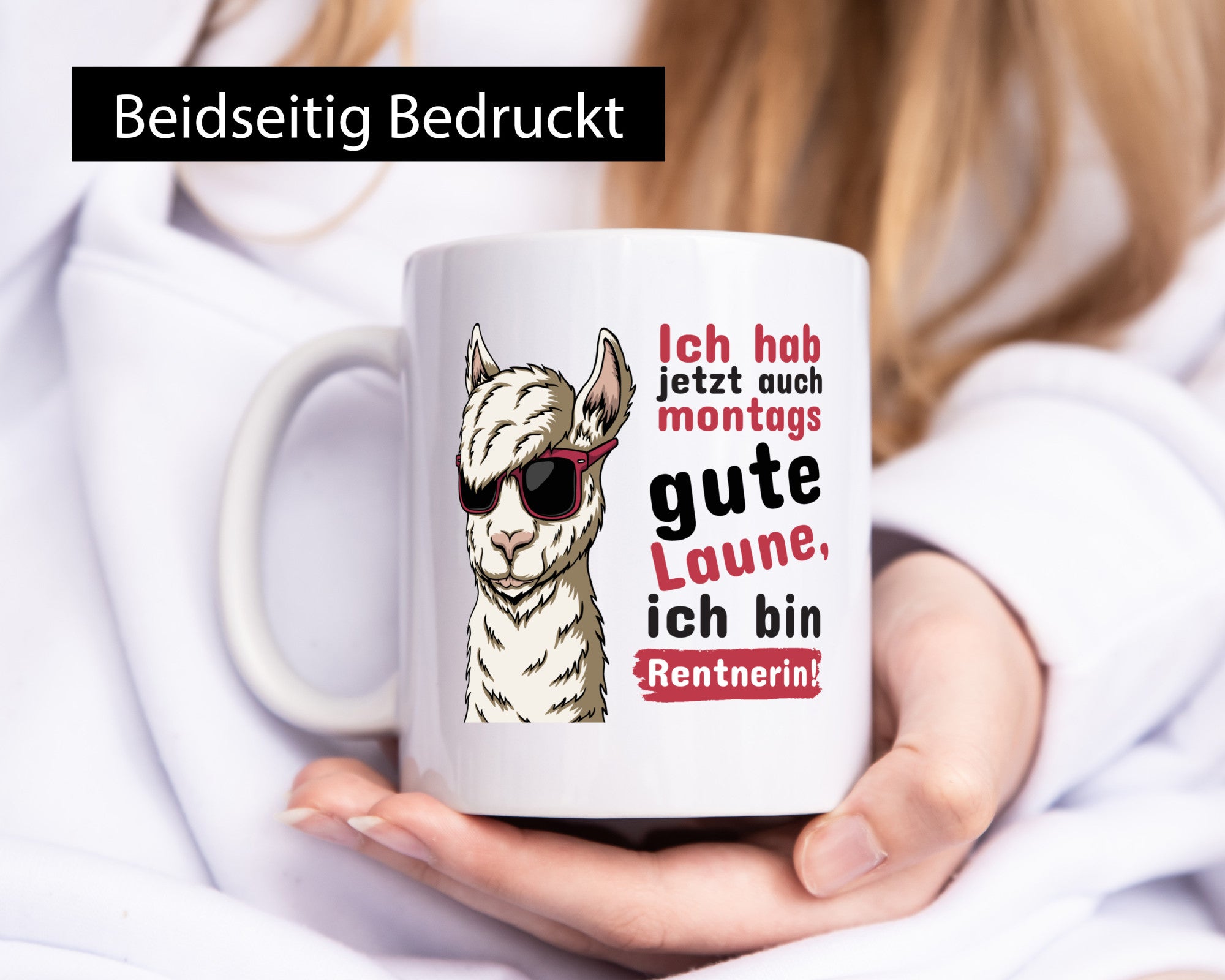 Rentnerin | Alpaka Montags Tasse Pensionierung lustiger Spruch Geschenk