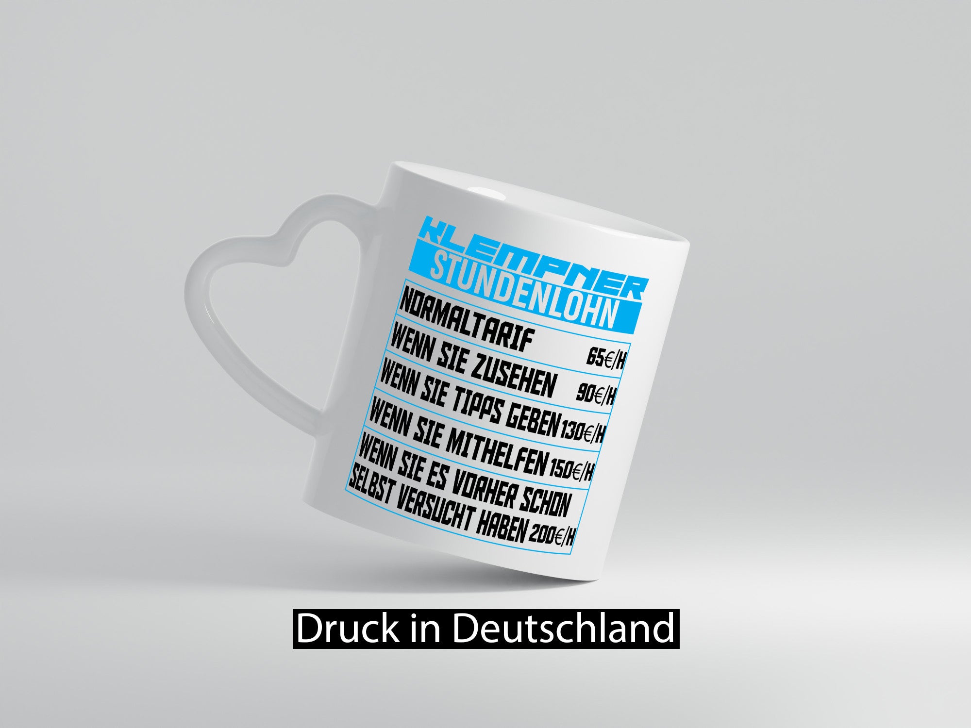 Klempner Stundenlohn | lustig Humor Geschenkidee Geschenk Tasse