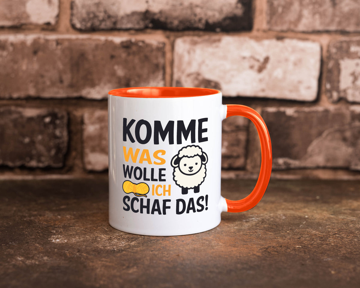 Komme was wolle, ich schaf das | Wolle Humor Geschenkidee Tasse