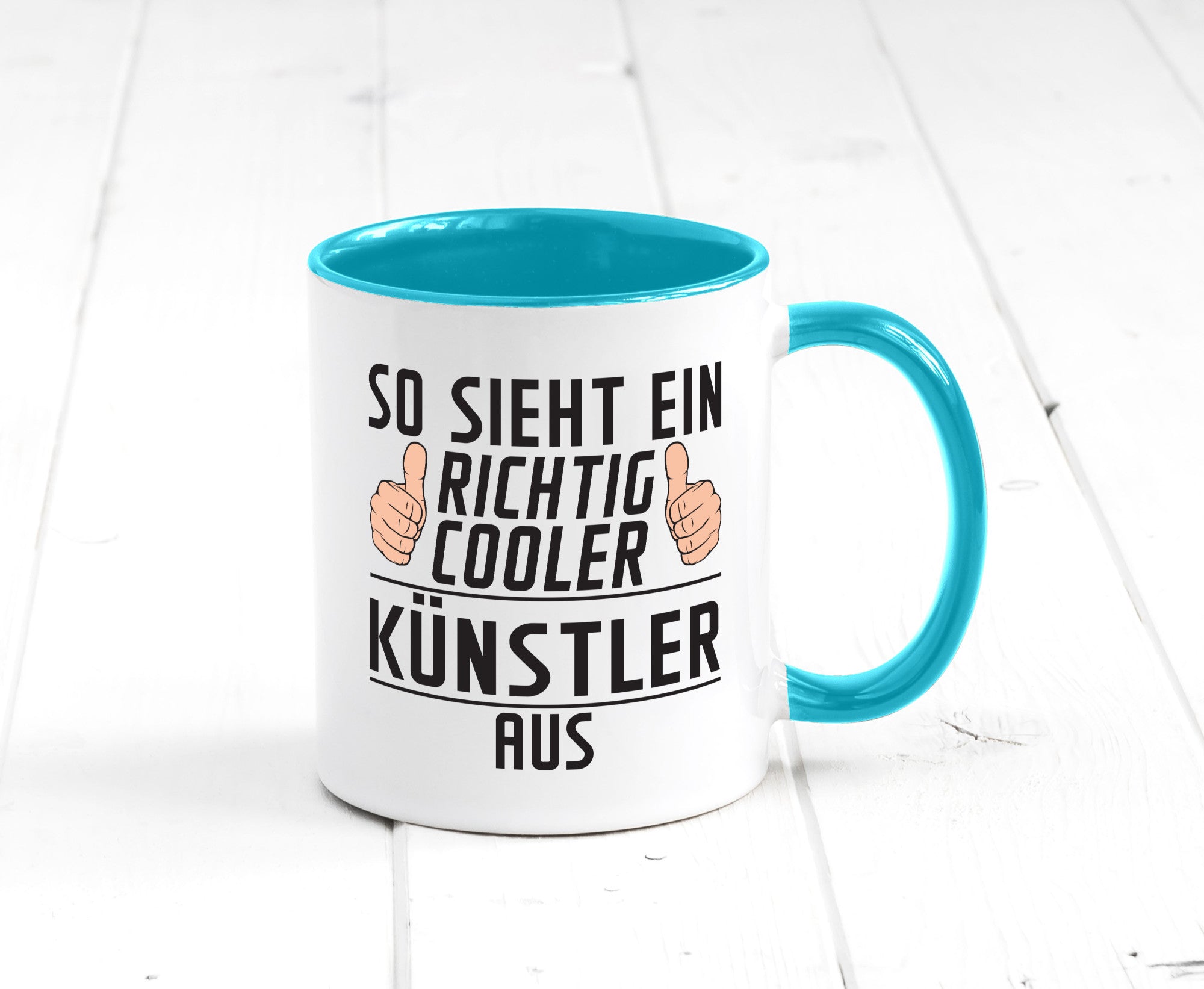 Richtig Cooler Künstler | Spruch lustig Kunst Geschenkidee Humor Tasse